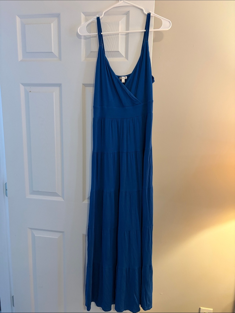 Spense Blue Tiered Maxi Dress